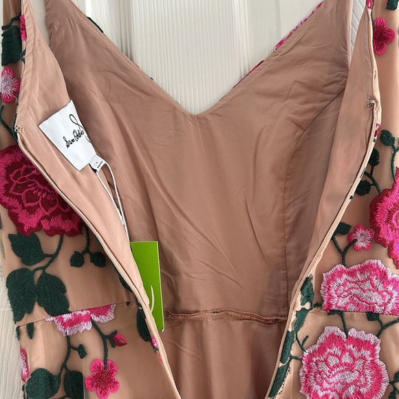 NWT Sam Edelman Rose Embroidery Sleeveless V Neck Midi Dress - Picture 13 of 16